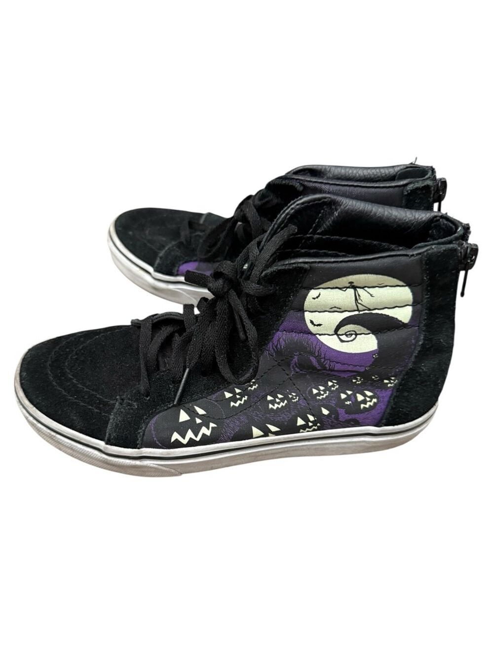 Vans x Disney Nightmare Before Christmas High Top Sneakers Kids 4 Jack Skellingt - Picture 3 of 10